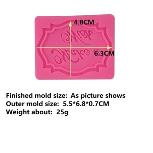 Pink silicone fondant mold featuring Make a Wish text for cake decorating and baking
