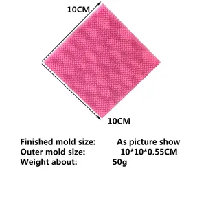 Pink silicone knitting texture mold for fondant and cupcakes with sweater weave pattern