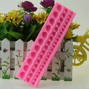 Pink silicone petal mold for fondant cake decorating and DIY chocolate making tools
