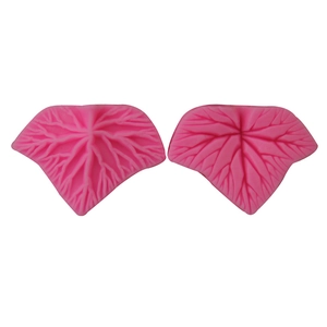 DIY Leaf Shape Silicone Cake Mold Maple Leaf Fondant Decorating Tool Handmade Chocolate Gumpaste Mold Pink Baking Supplies
