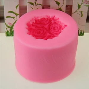 Moule rose en silicone pour bouquets de roses, idéal pour savon, bougies et décor de gâteau