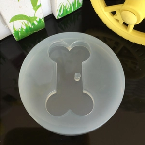 Round silicone mold with bone shape cavity for creating DIY pet tags and dog pendants