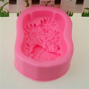 Moule en silicone rose pour savons fleurs de marguerite et décoration de gâteaux