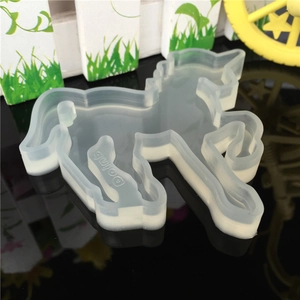 Glänzende Einhorn-Silikonform für 3D-Kristall-Epoxidharz-DIY-Schmuck und Handwerk