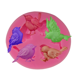 Birds Shape Silicone Fondant Mold For Chocolate Cake Decorating DIY Baking Tool Bird Pattern Silicone Cake Mold Sugar Craft