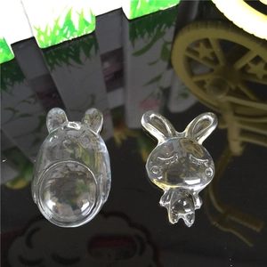 Stampo in silicone trasparente a forma di Totoro e coniglio per resina fai-da-te
