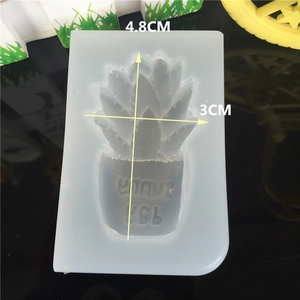 Translucent cactus succulent silicone mold for DIY resin and clay jewelry making