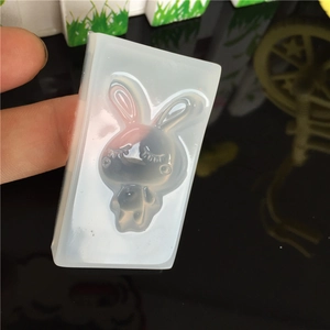 Stampo in silicone a forma di coniglio per resina fai-da-te con design carino