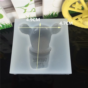 Translucent cactus silicone mold for resin craft and soap making with 4.9cm by 4.7cm size