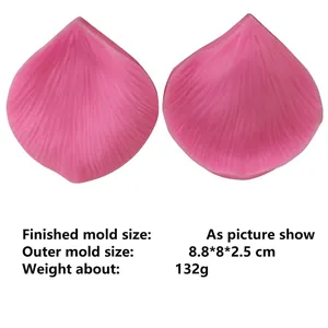 Peony leaf petal silicone fondant mold for cake decorating and chocolate baking