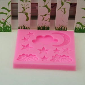 Star Moon Cloud Silicone Mold for Fondant Cake Decorating and Chocolate Baking Tools