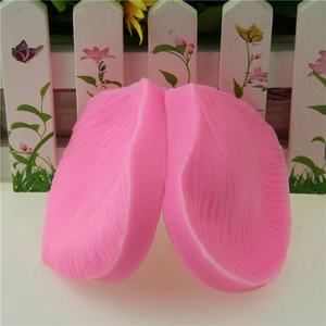 Pink peony petal silicone mold for fondant cake and chocolate making craft