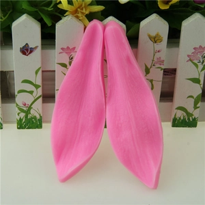 Pink lily petal texture silicone mold set for fondant cake decorating and DIY baking