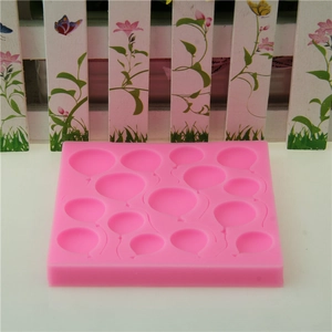 Pink silicone balloon mold for fondant and chocolate cake decoration DIY baking tool