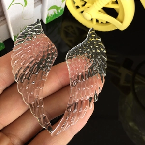 Transparent angel wing silicone mold for resin craft and heart pendant decoration