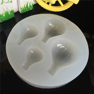 Moule en silicone avec quatre motifs de montgolfières pour résine UV et artisanat en argile