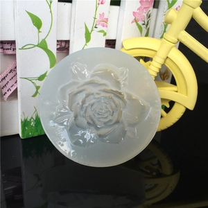 3D blooming rose silicone mold for UV resin casting, handmade soap, and candle making