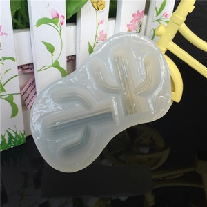 Mirror surface cactus silicone mold for UV resin jewelry and phone case DIY accessories
