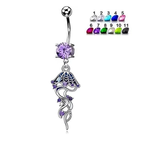 Roestvrij Stalen Kwal Body Piercing Sieraden Set Voor Vrouwen Strass Emaille Navelpiercing Tepelpiercing Industrial Barbell Neuspiercing Oorknopje
