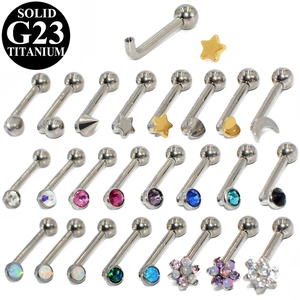 Detailed view of G23 titanium body piercing jewelry with internal thread structure