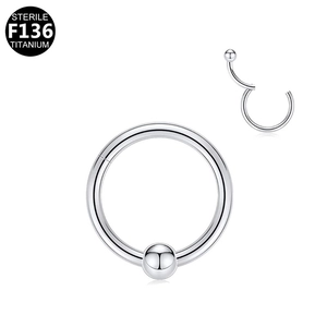 Detailed structure of F136 titanium ball closure ring showing the open-close mechanism
