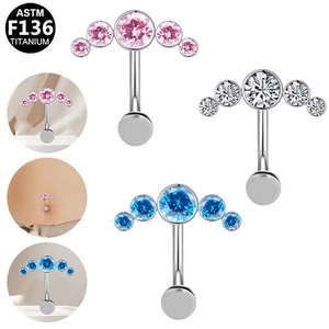 Moda Anello all'Ombelico in Lega di Zinco a Ventaglio con Strass per Donna Piercing all'Ombelico Gioielli per il Corpo