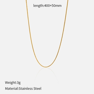 Detail van 40+5cm 18k vergulde roestvrijstalen slangenketting voor DIY-sieraden