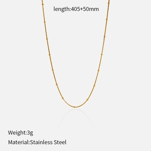 Detail van 18K vergulde roestvrijstalen satellietketting met nauwkeurige specificaties