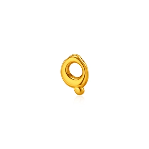 3D golden stainless steel letter q pendant with glossy finish for DIY necklace