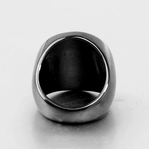 Anello rotondo da 22mm in acciaio inossidabile lucido con interno spazzolato e design minimalista