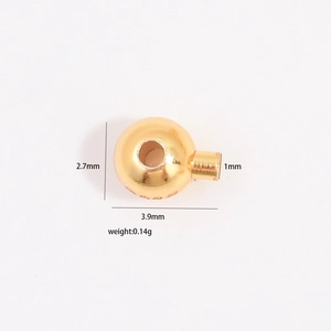 S925 Sterling Silber Stopper-Perle in Gold für DIY Schmuck mit Gewichtsangaben
