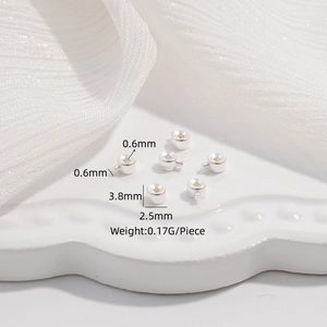Makro-Detail der S925 Sterlingsilber DIY Stopper-Perle mit 3,8 mm Außendurchmesser