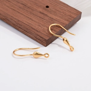 Vergulde S925 sterling zilveren bloem oorhaken voor DIY parel oorbellen sieraden maken