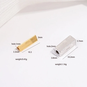 S925 Sterling Silver geometric spacer beads for DIY jewelry making handmade crafts