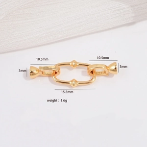 Chiusura a ferro di cavallo in argento S925 per bracciali di perle DIY con zirconi cubici