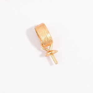 Brushed gold S925 silver needle pendant clasp for DIY jewelry making and pearls