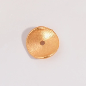 Base per perline in argento S925 dorato a forma di ciotola con foro per gioielli DIY
