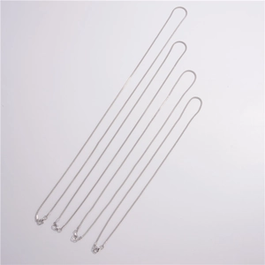 Minimalist S925 sterling silver popcorn chain necklaces with lobster clasp closures
