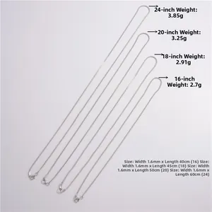 S925 sterling silver popcorn chain necklace in multiple sizes from 16 to 24 inches