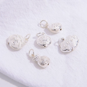 925 Sterling Silver Chinese Style Pendant Fu Fortune Bag Ruyi Lock Longevity Charm For Necklace Bracelet DIY Jewelry Making