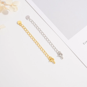 Cadenas de extensión ajustables de plata S925 oro y plata para la creación de joyas DIY