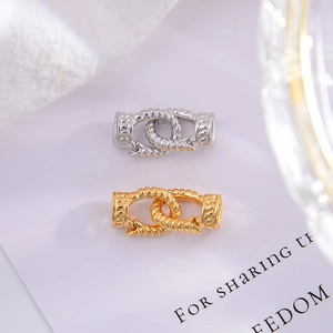 Fermoir Connecteur en Forme de 8 en Argent Sterling 925 Torsadé pour Bracelet Collier Fourniture Bijoux SK33