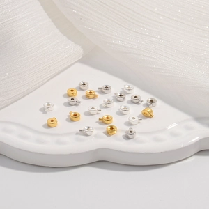 925 Sterling Silver Crimp Beads Round Positioning Buckle For DIY Jewelry Making Necklace Bracelet Finding Accessories