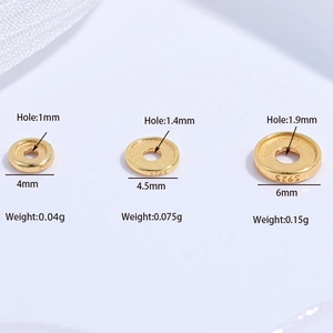 Cuentas espaciadoras de plata de ley S925 pulida en tres tamaños para joyería DIY