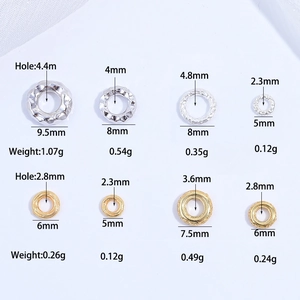 Anelli in argento sterling S925 martellati per gioielli fai da te in oro e argento