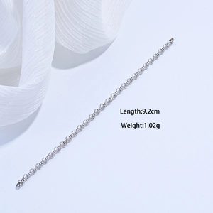 Chaîne d'extension minimaliste S925 en argent sterling de 9,2 cm pour colliers DIY