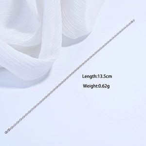Chaîne minimaliste en argent sterling S925 13,5cm pour création bijoux DIY et extension