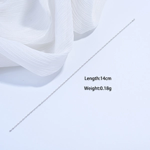 Chaîne minimaliste en argent sterling S925 de 14cm pour la création de bijoux DIY