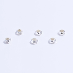 S925 sterling silver irregular faceted loose beads for DIY handmade jewelry crafts