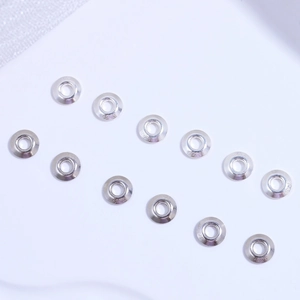Cuentas Espaciadoras Redondas de Plata de Ley 925 Arandelas Metálicas Planas DIY Suministros para Creación Joyería Collares Pulseras